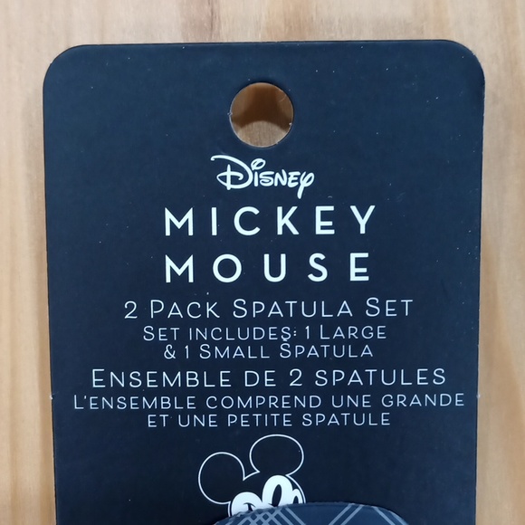 Disney Mickey Minnie Mouse 2 pack Wooden Silicone Spatula Set - Picture 2 of 10